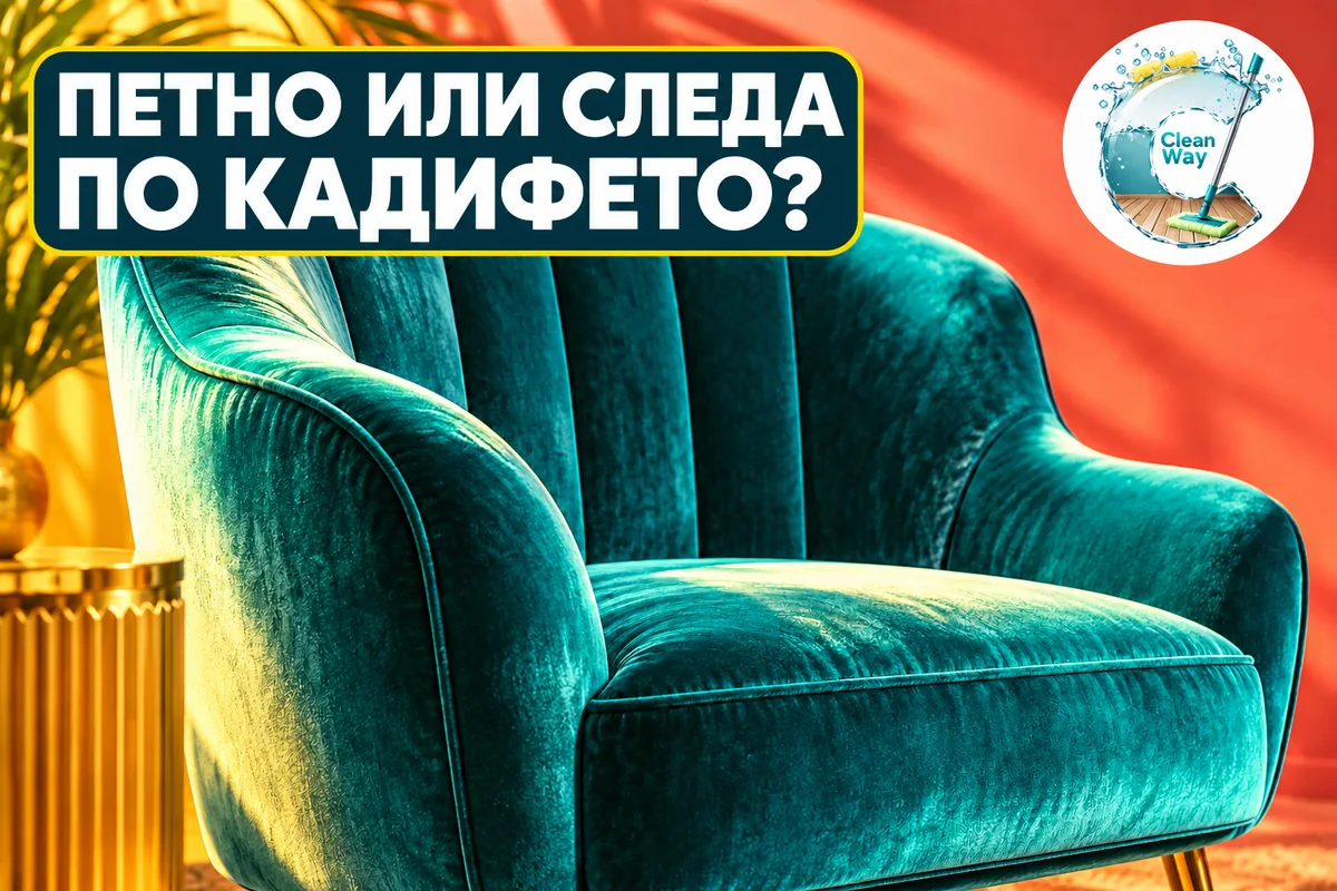 Петно или следа по кадифето? Кадифен фотьойл в наситено тюркоазено със светлина по власинките на коралов фон.